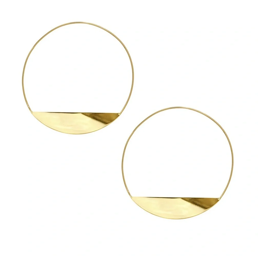 14K Gold Lana Jewelry Eclipse Magic Hoops - Picture 1 of 5